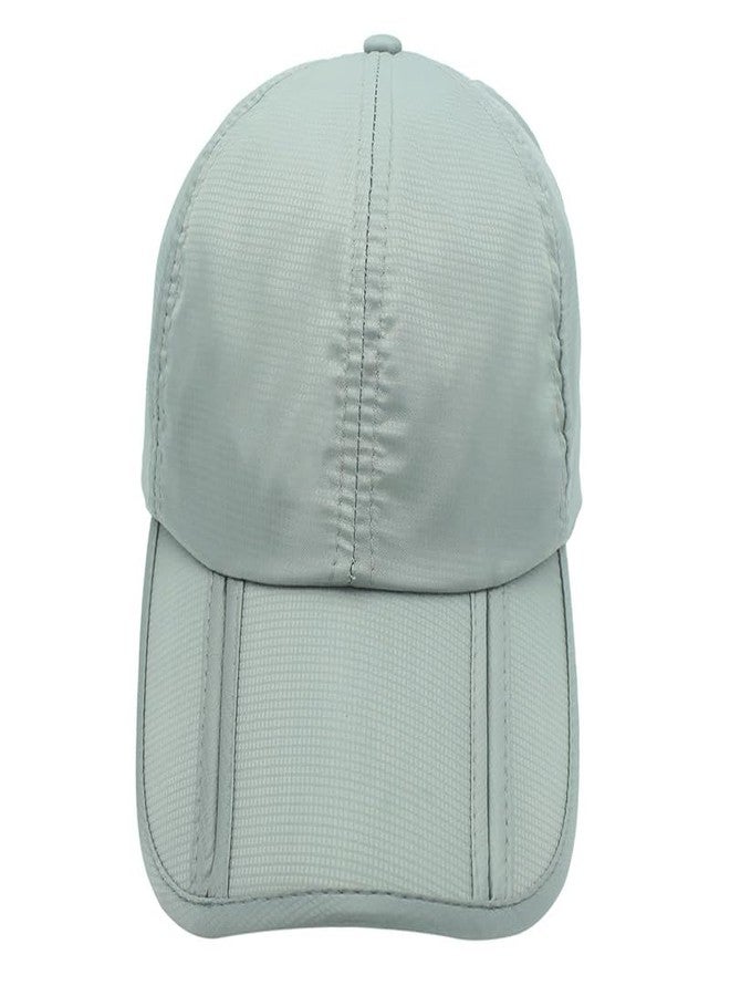 Ducclucc Men Foldable Unstructured Baseball Caps Summer Cool UPF 50 Quick Dry Running Hat for Men Women Breathable Travel Golf (One Size, Light Grey) - Image 2